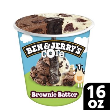 Ben & Jerry's Brownie Batter Chocolate & Vanilla Ice Cream Pint