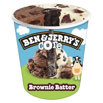 Ben & Jerry's Brownie Batter Chocolate & Vanilla Ice Cream Pint