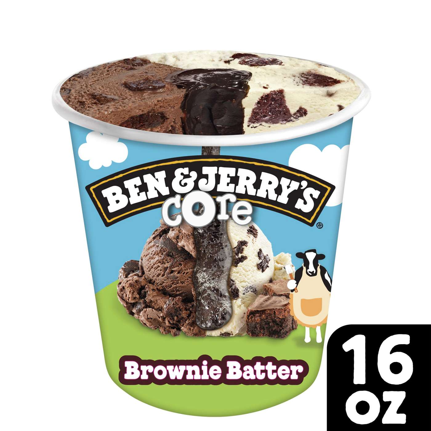 Ben & Jerry's Brownie Batter Chocolate & Vanilla Ice Cream Pint; image 6 of 6