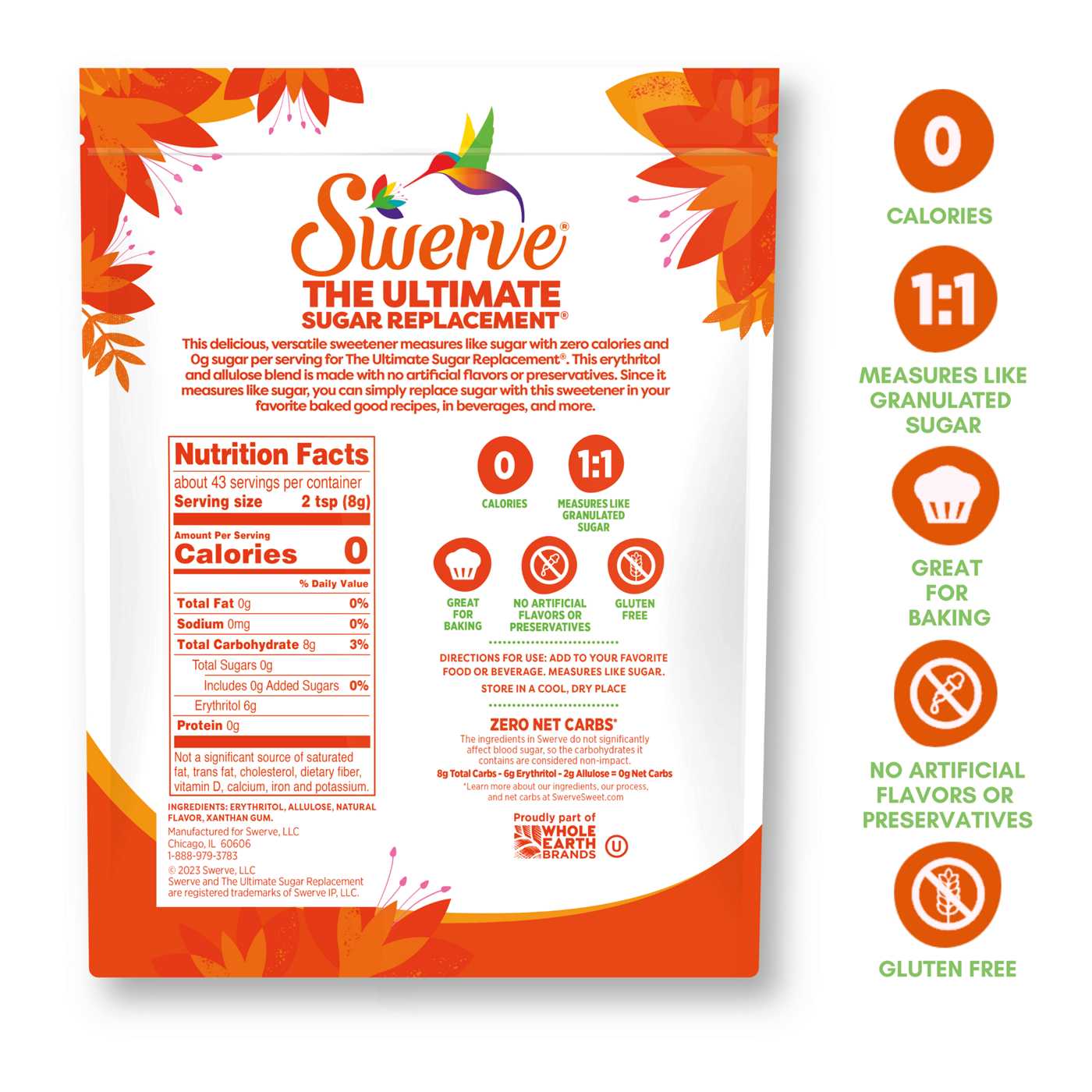 Swerve Keto-Friendly Granular Zero Calorie Sweetener; image 7 of 7