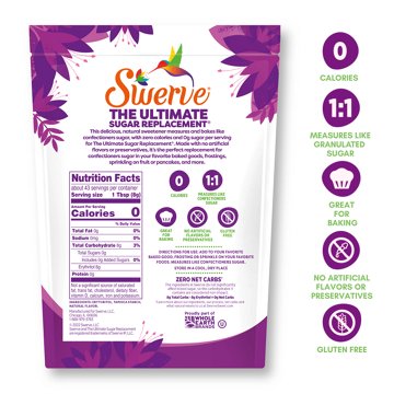Swerve Keto-Friendly Confectioners Zero Calorie Sweetener, 12 oz