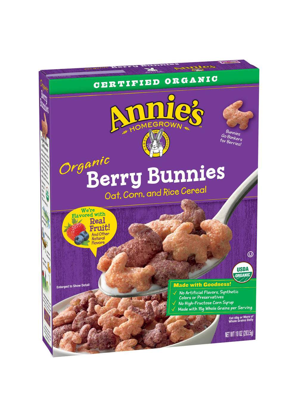 Annie's Homegrown Organic Berry Bunnies Cereal - Shop Cereal at H-E-B