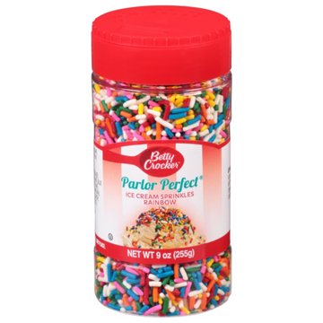 Betty Crocker Parlor Perfect Confetti Sprinkles Ice Cream Toppings, 9 oz