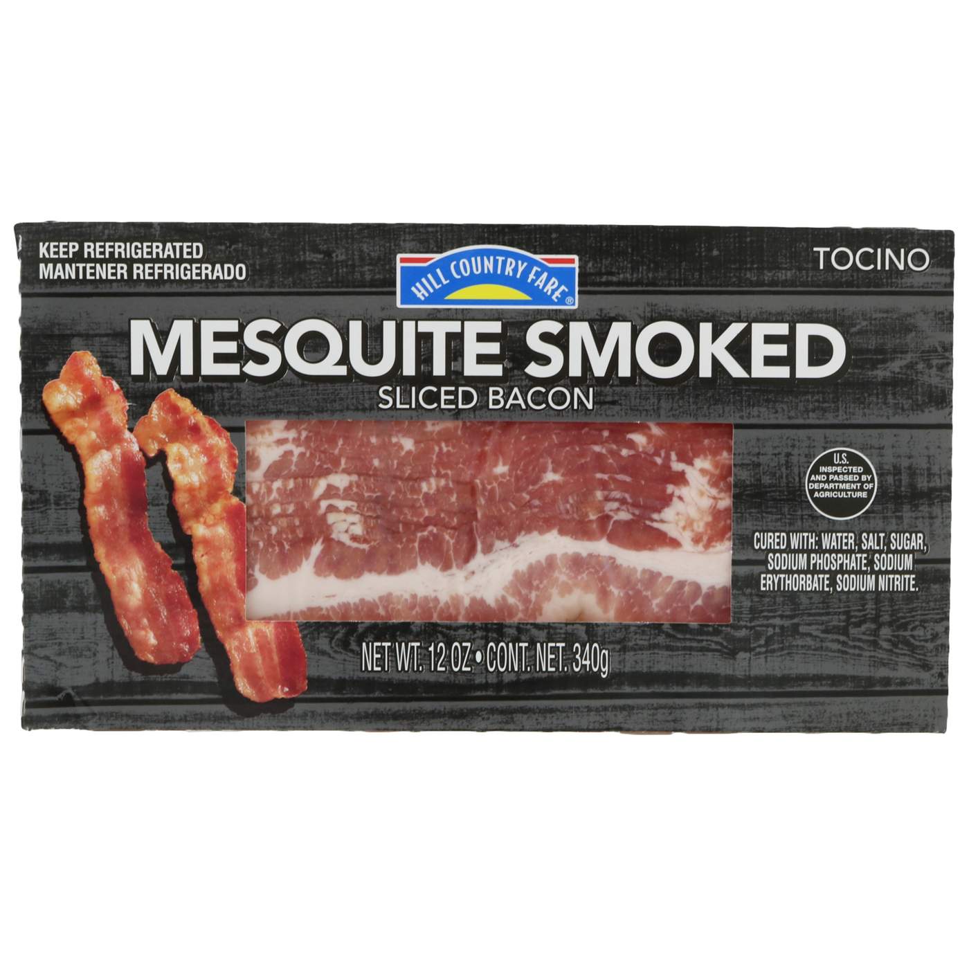 Hill Country Fare Mesquite Smoked Sliced Bacon; image 1 of 2