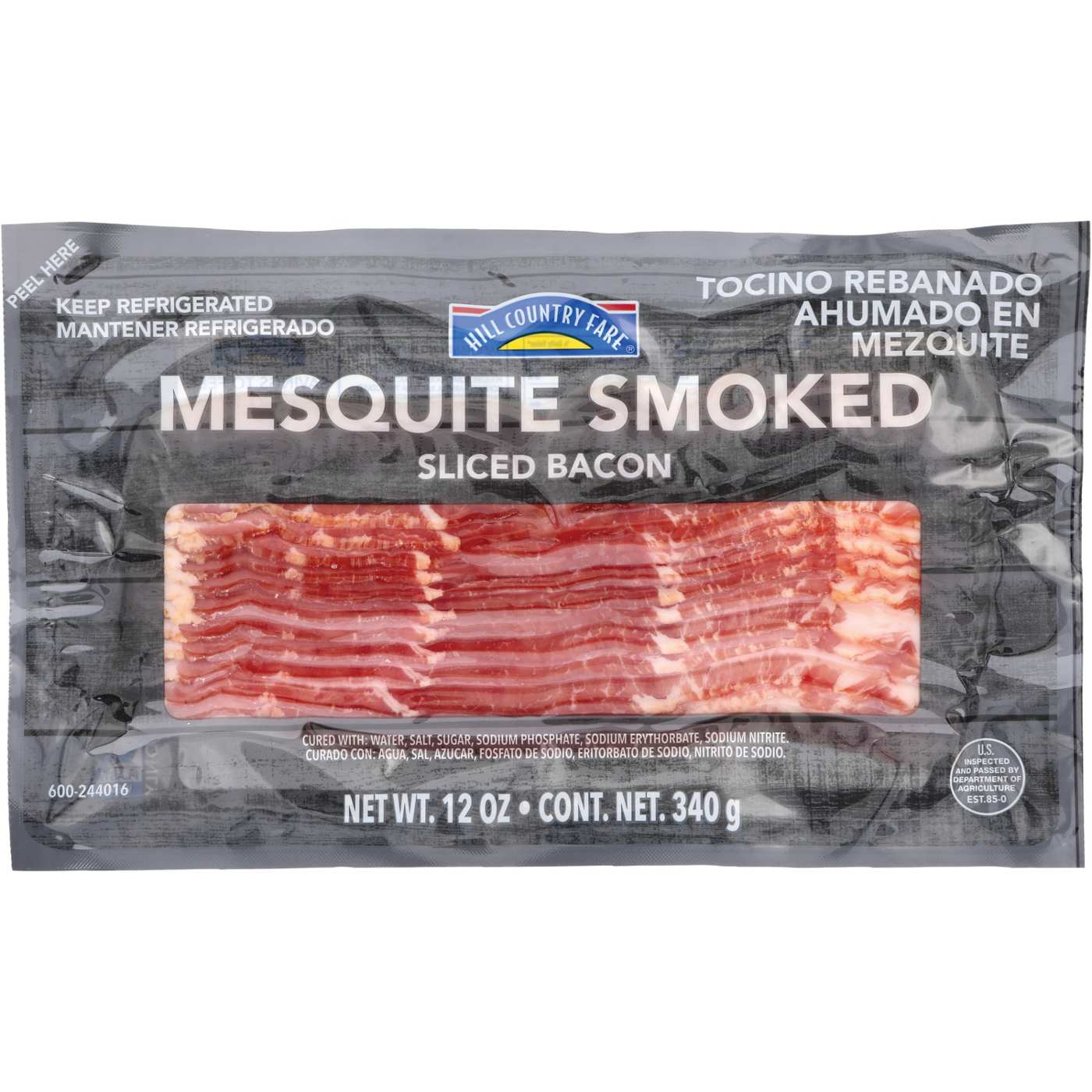 Hill Country Fare Mesquite Smoked Sliced Bacon; image 1 of 2