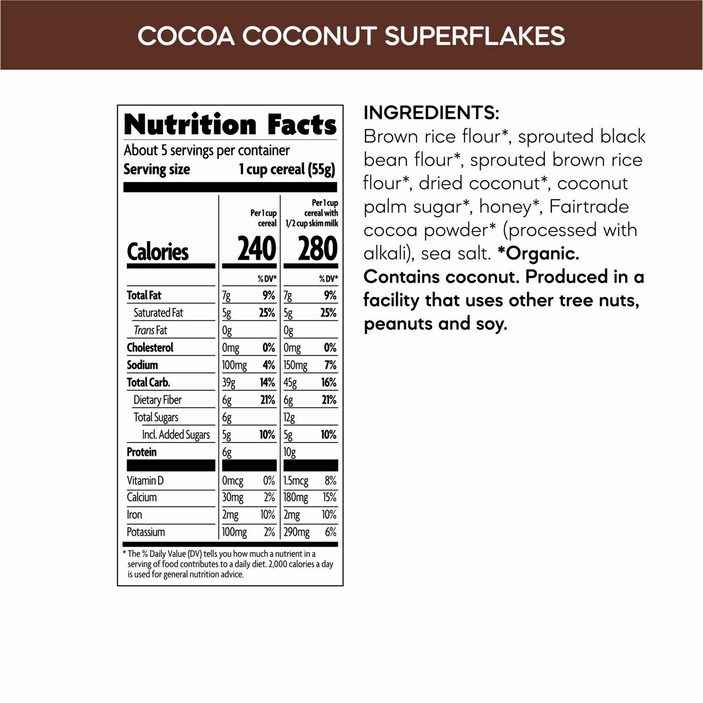 Nature's Path Qia Cocoa Coconut Superflakes; image 5 of 5