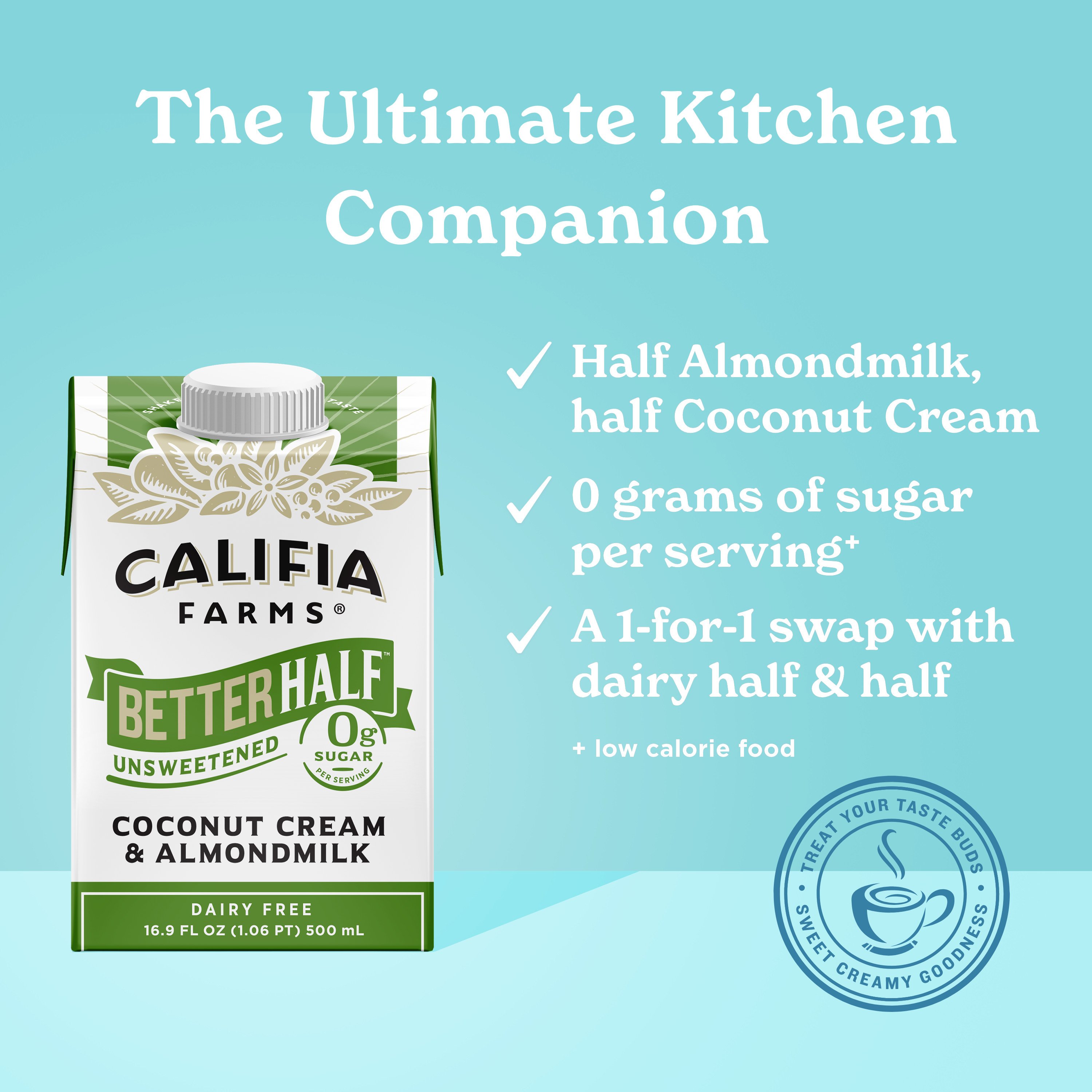 Califia Farms BetterHalf Unsweetened Coconut Cream & Almond Milk Liquid ...