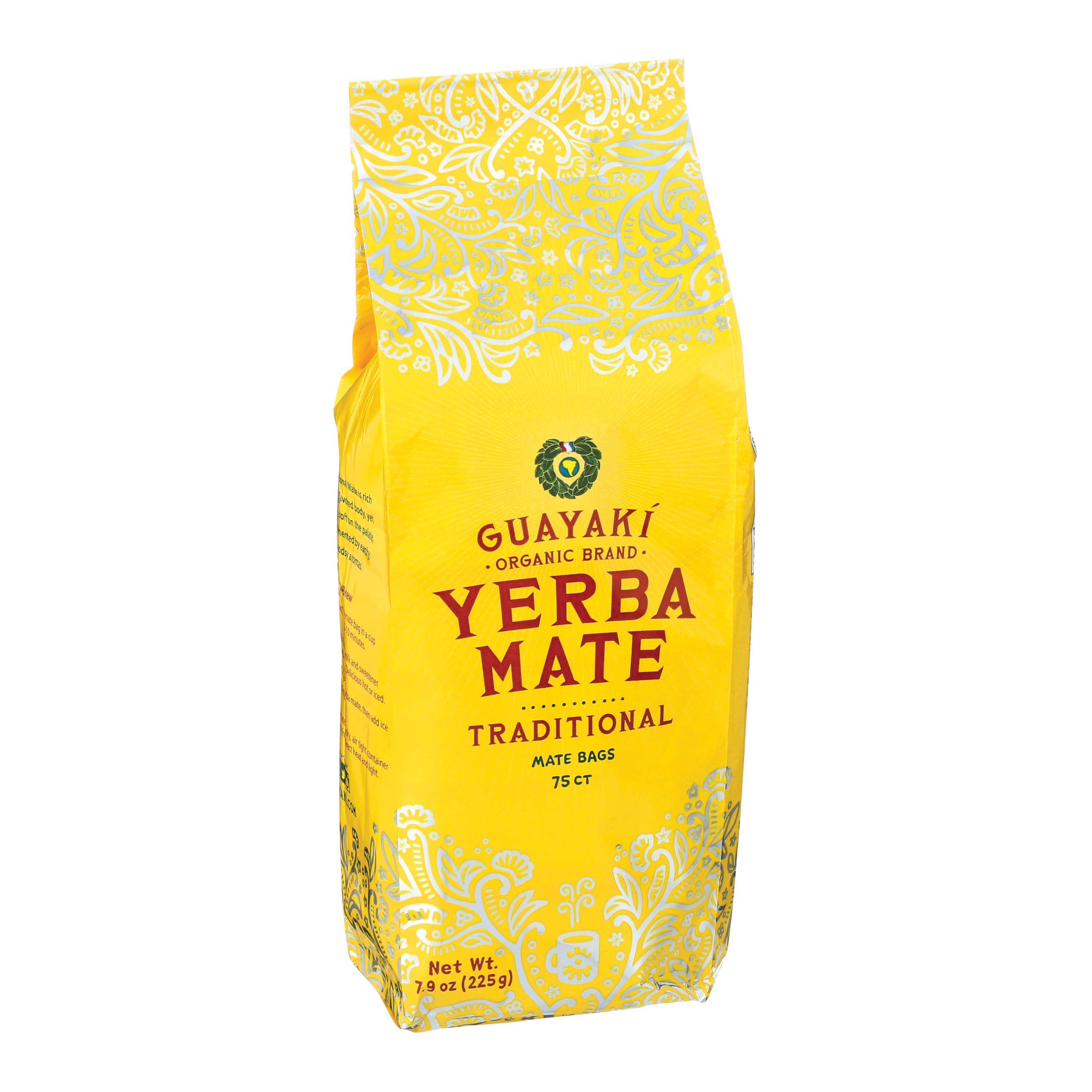  Guayaki Yerba Mate, Organic Traditional Single Serve, 7.9  Ounces (75 Tea Bags), 40mg Caffeine per Serving, Alternative to Tea, Coffee  and Energy Drinks : Herbal Teas : Grocery & Gourmet Food