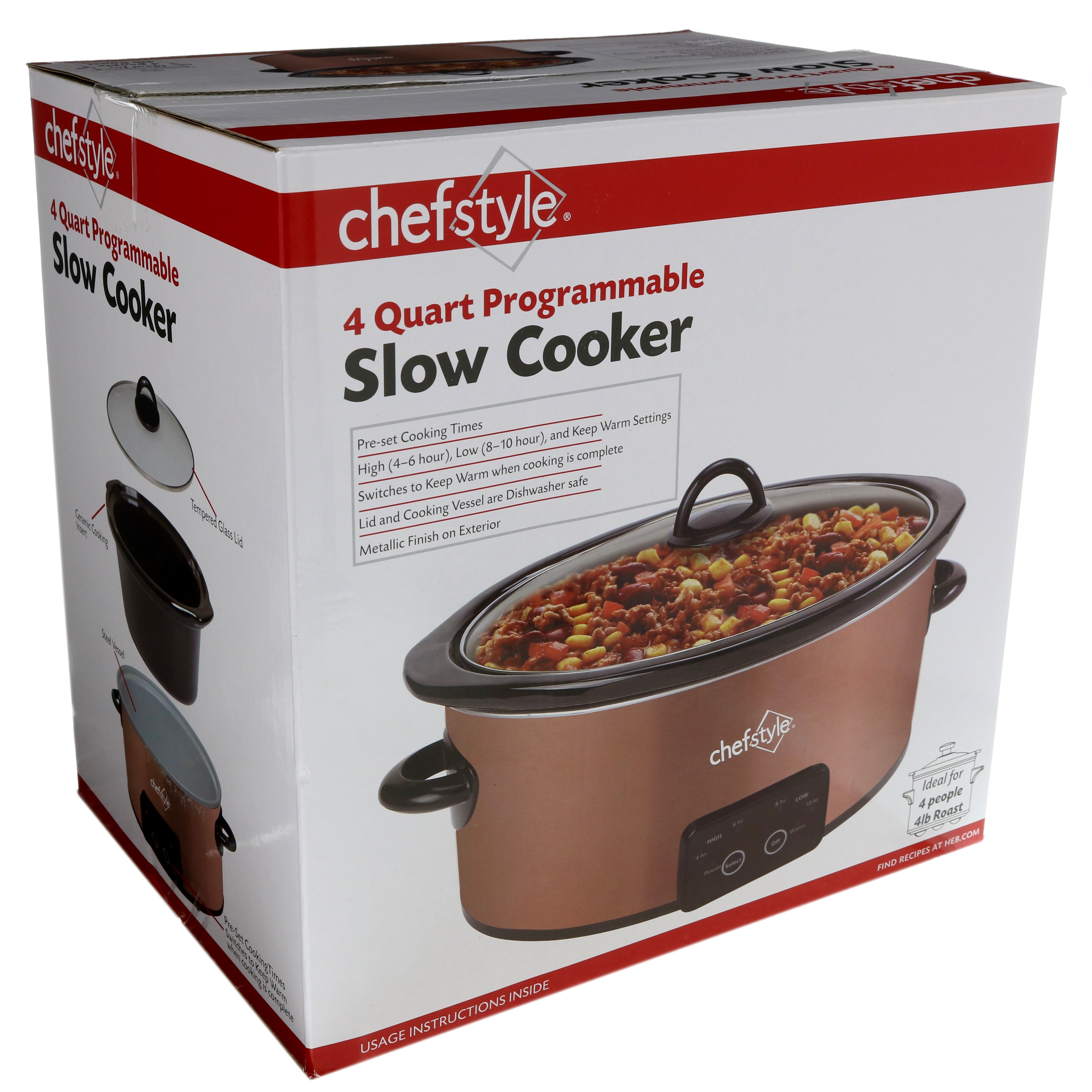 chefstyle Programmable Copper Slow Cooker Shop Cookers & roasters at