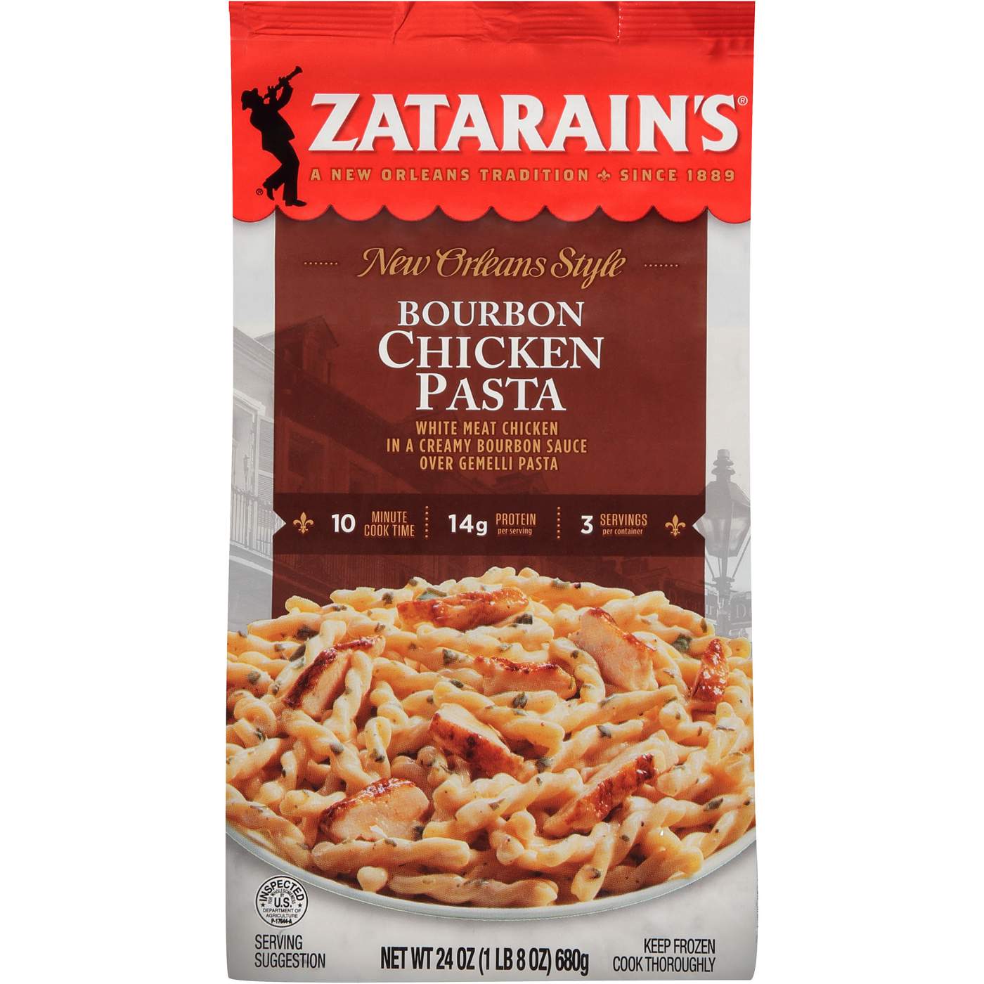 Zatarain's Frozen Bourbon Chicken Pasta; image 1 of 3