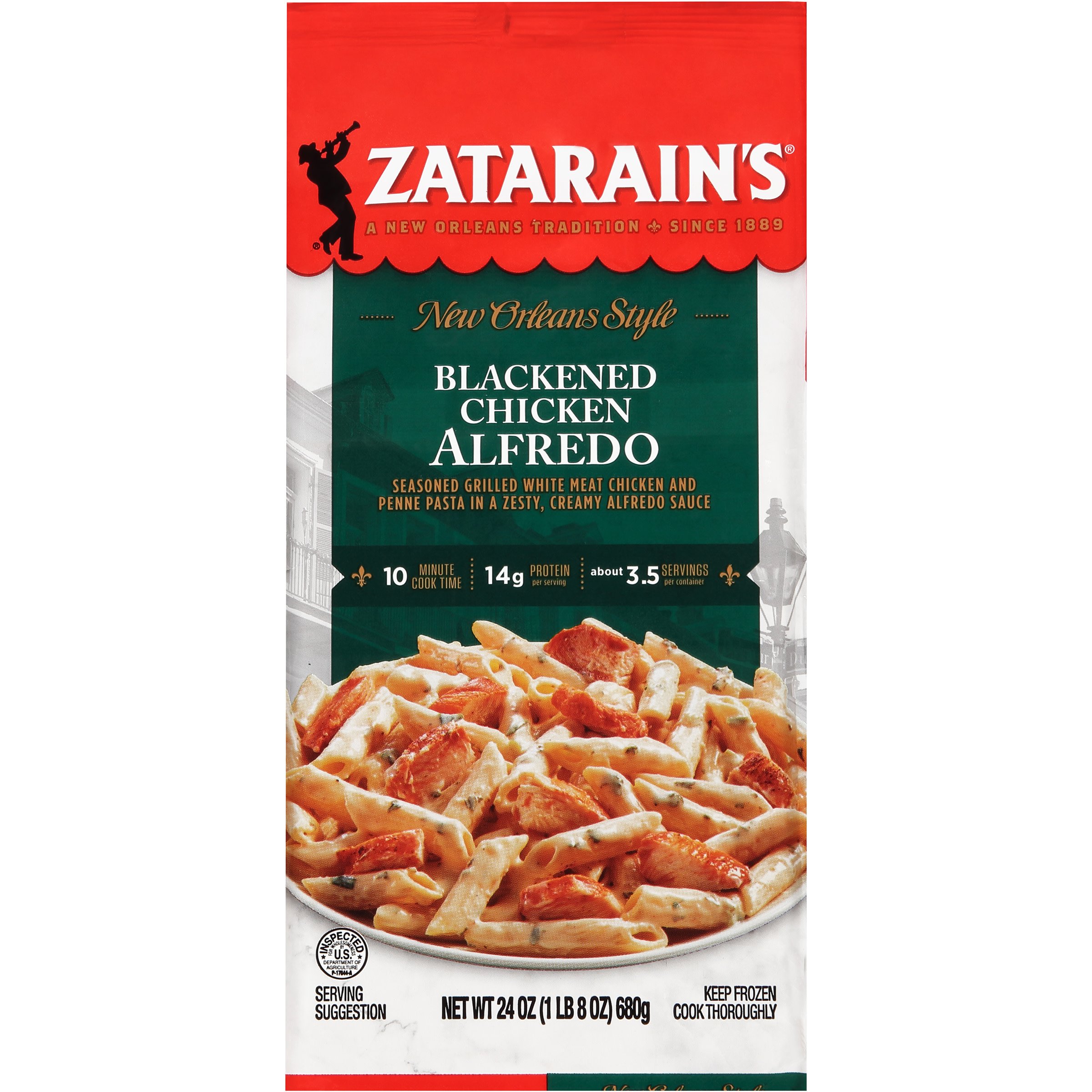 Zatarain's Blackened Chicken Alfredo Frozen Dinner