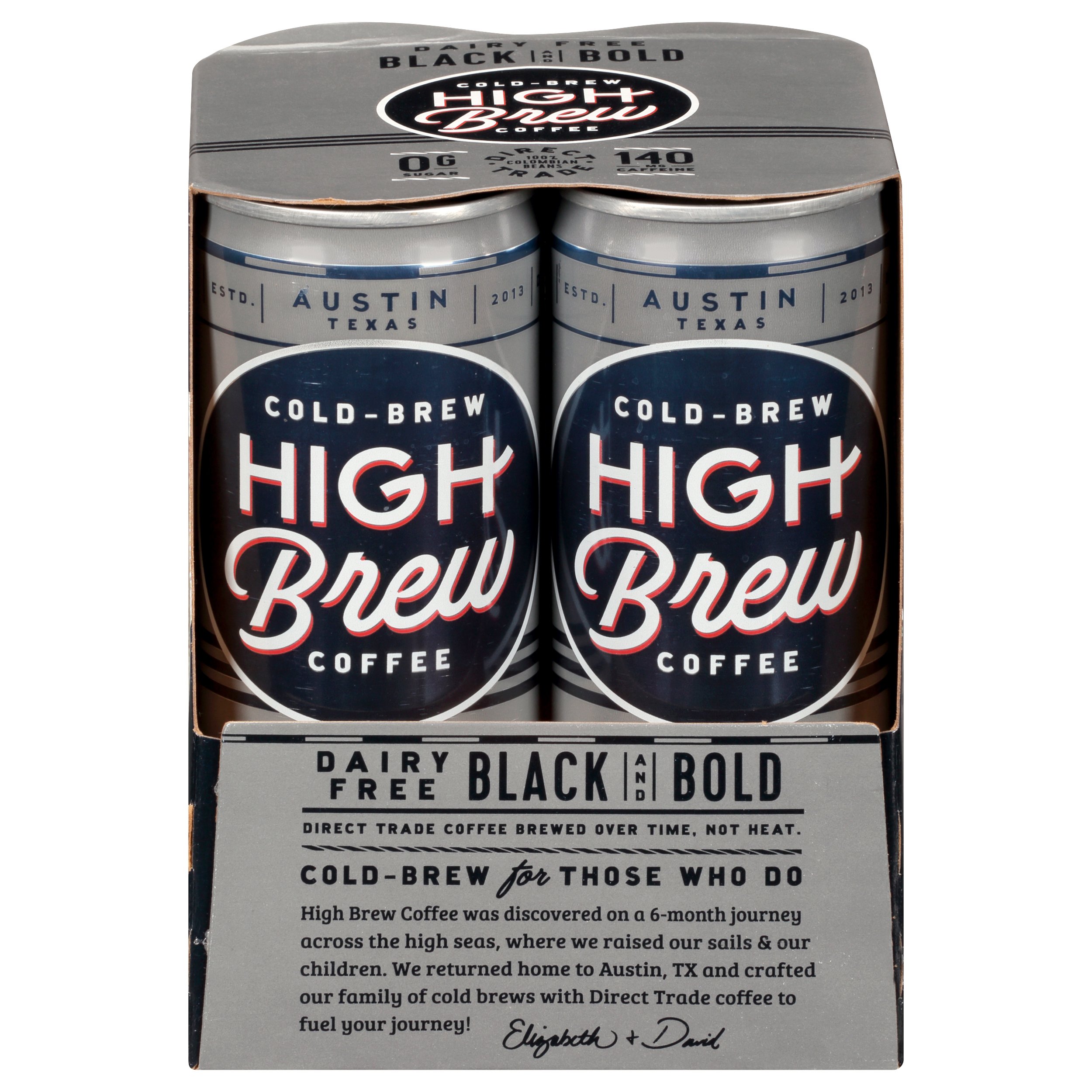 High Brew Coffee Dairy Free Black & Bold 8 oz Cans Shop Coffee at HEB