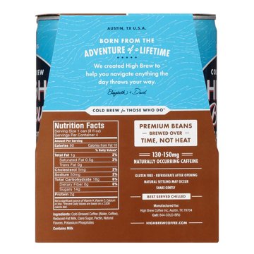 High Brew Mexican Vanilla Cold Brew Coffee 4 pk Cans