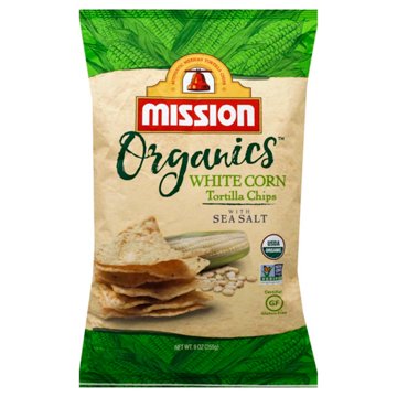 Mission Organics Corn Tortilla Chips, 9 oz
