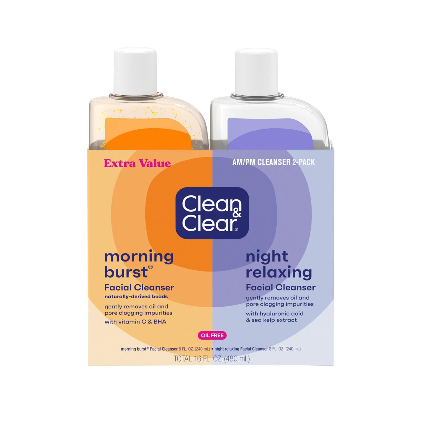 Clean & Clear Day + Night Cleanser Duo Pack; image 1 of 8