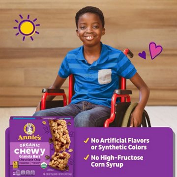 Annie's Organic Chewy Chocolate Chip Granola Bars, 6 ct