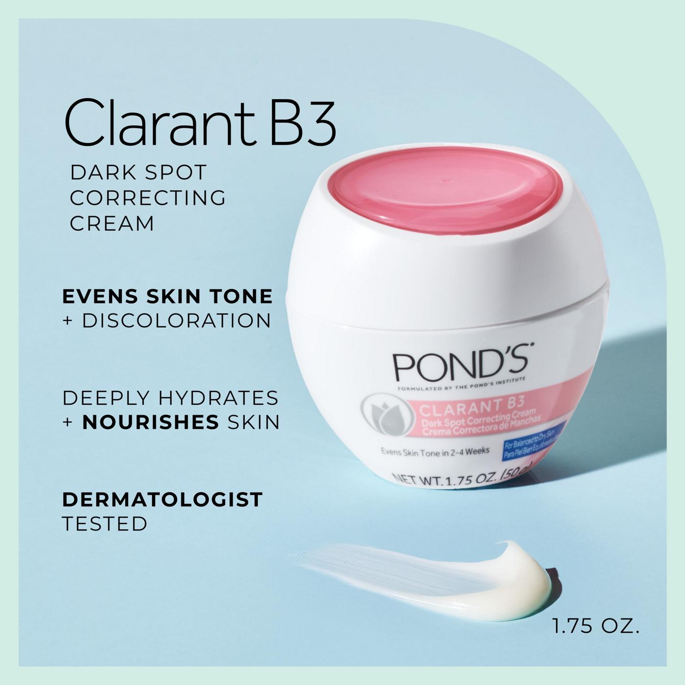 Pond's Clarant B3 Dark Spot Correcting Face Cream for Dry Skin; image 3 of 9