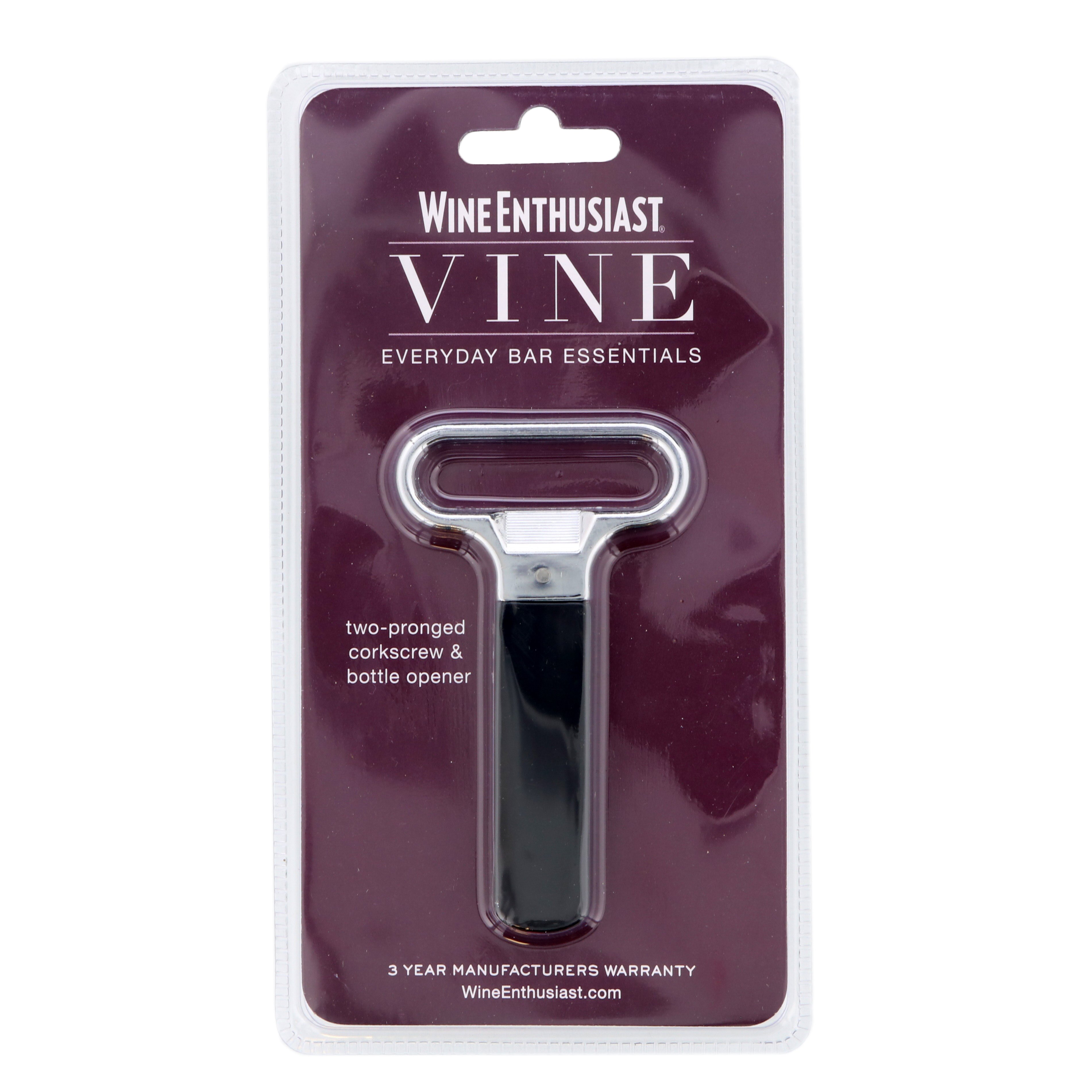 Wine Enthusiast Vine TwoPronged Corkscrew & Bottle Opener Shop Bar