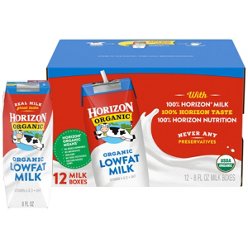 Horizon Organic 1% Lowfat Uht Dha Omega-3 Vanilla Milk 8 oz Boxes