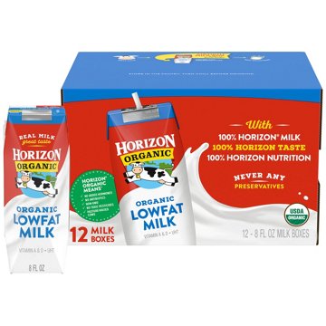 Horizon Organic 1% Lowfat Milk 12 pk Boxes