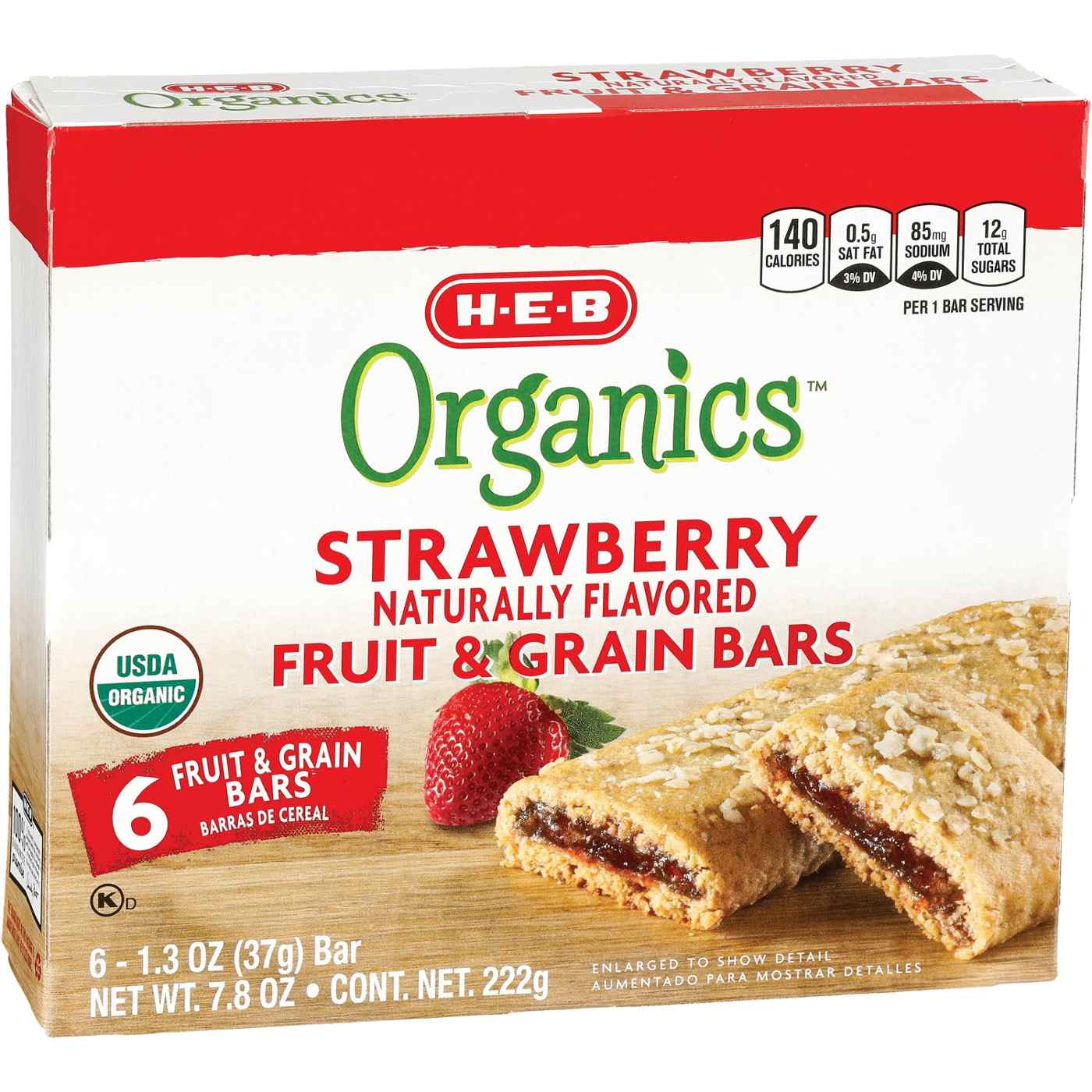 H-E-B Organics Fruit & Grain Bars - Strawberry; image 2 of 2