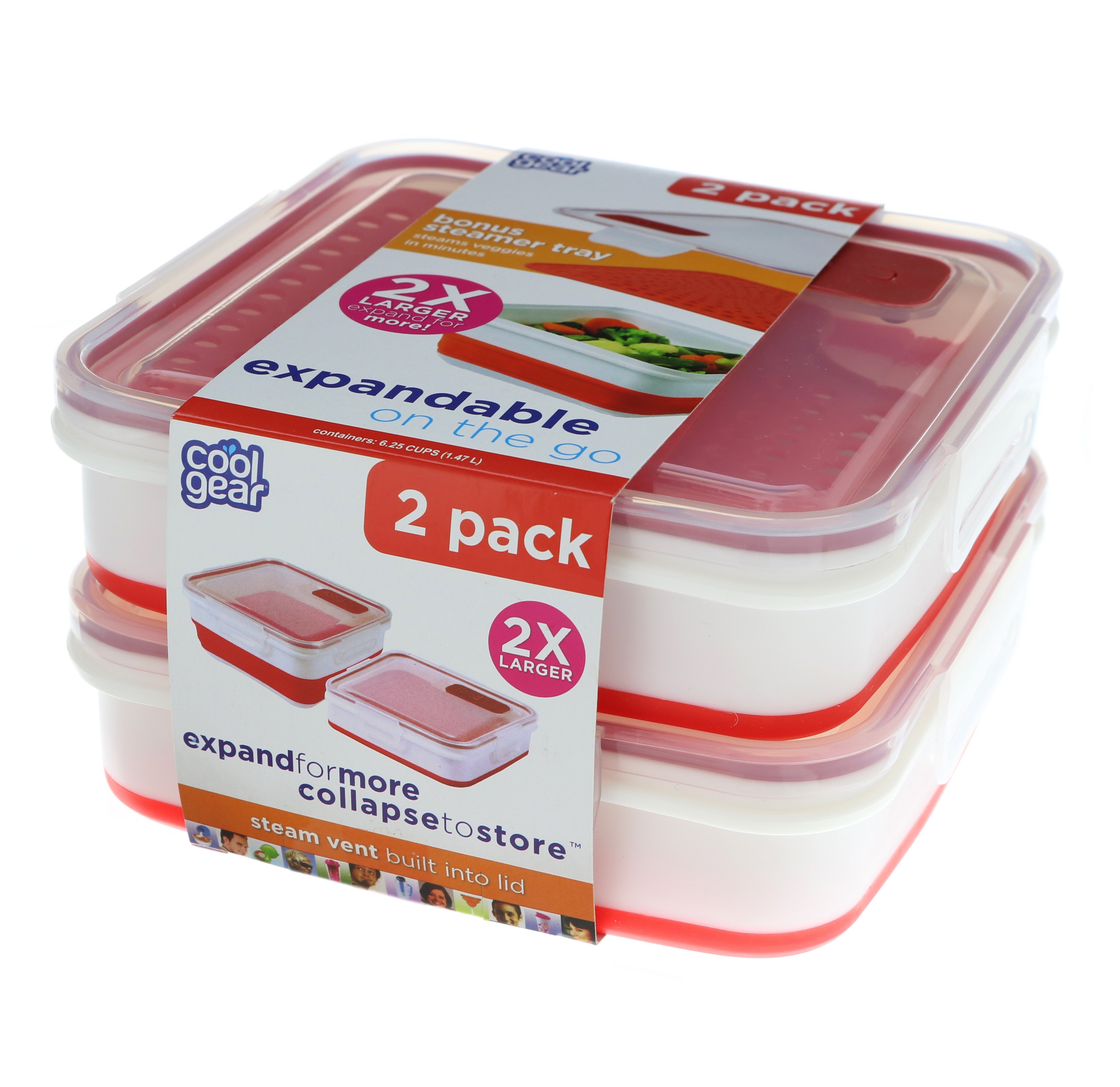 Cool Gear Expandable Microwave Container & Steamer Shop Food Storage