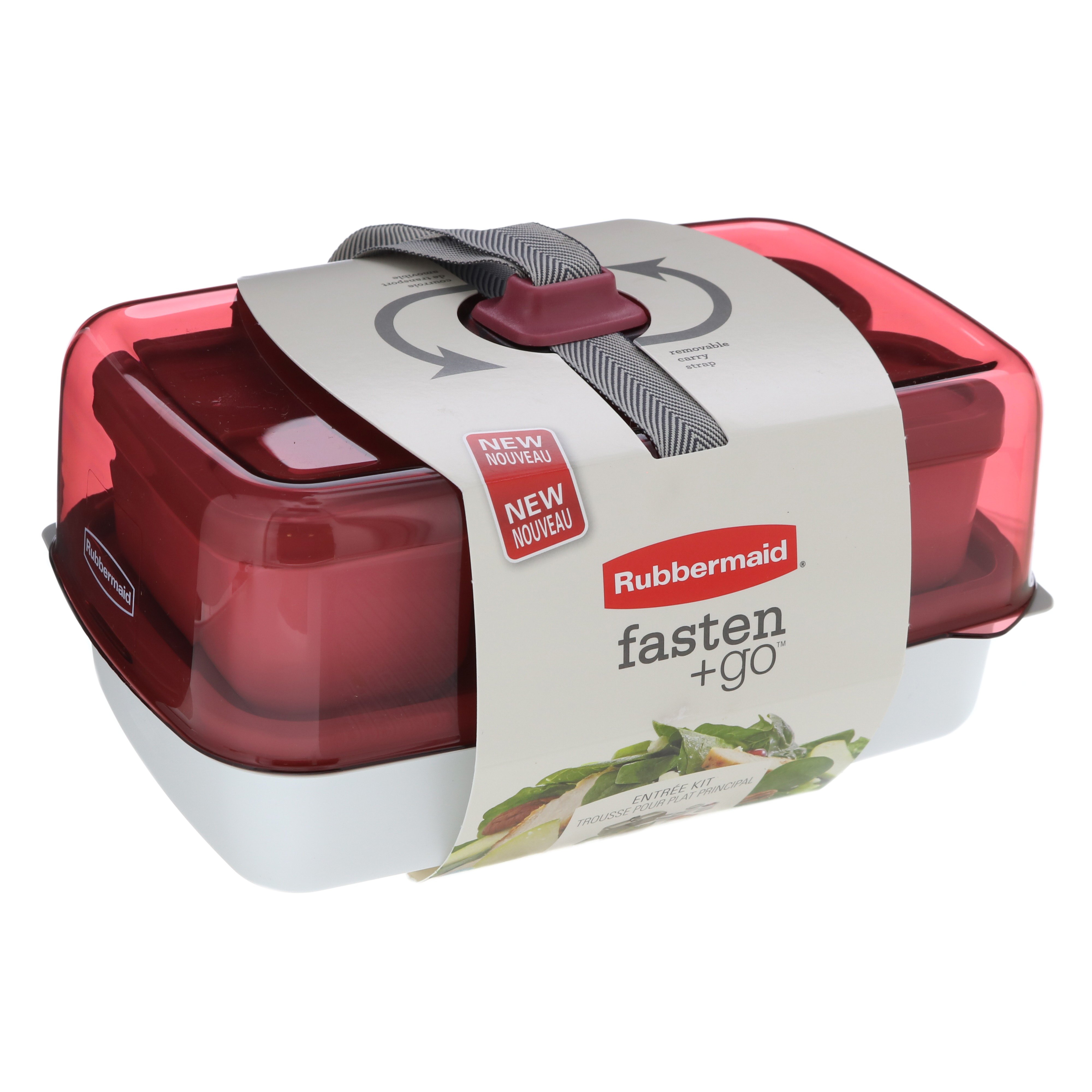 Rubbermaid Fasten + Go Sandwich Kit, Marsala, 4-Piece Set