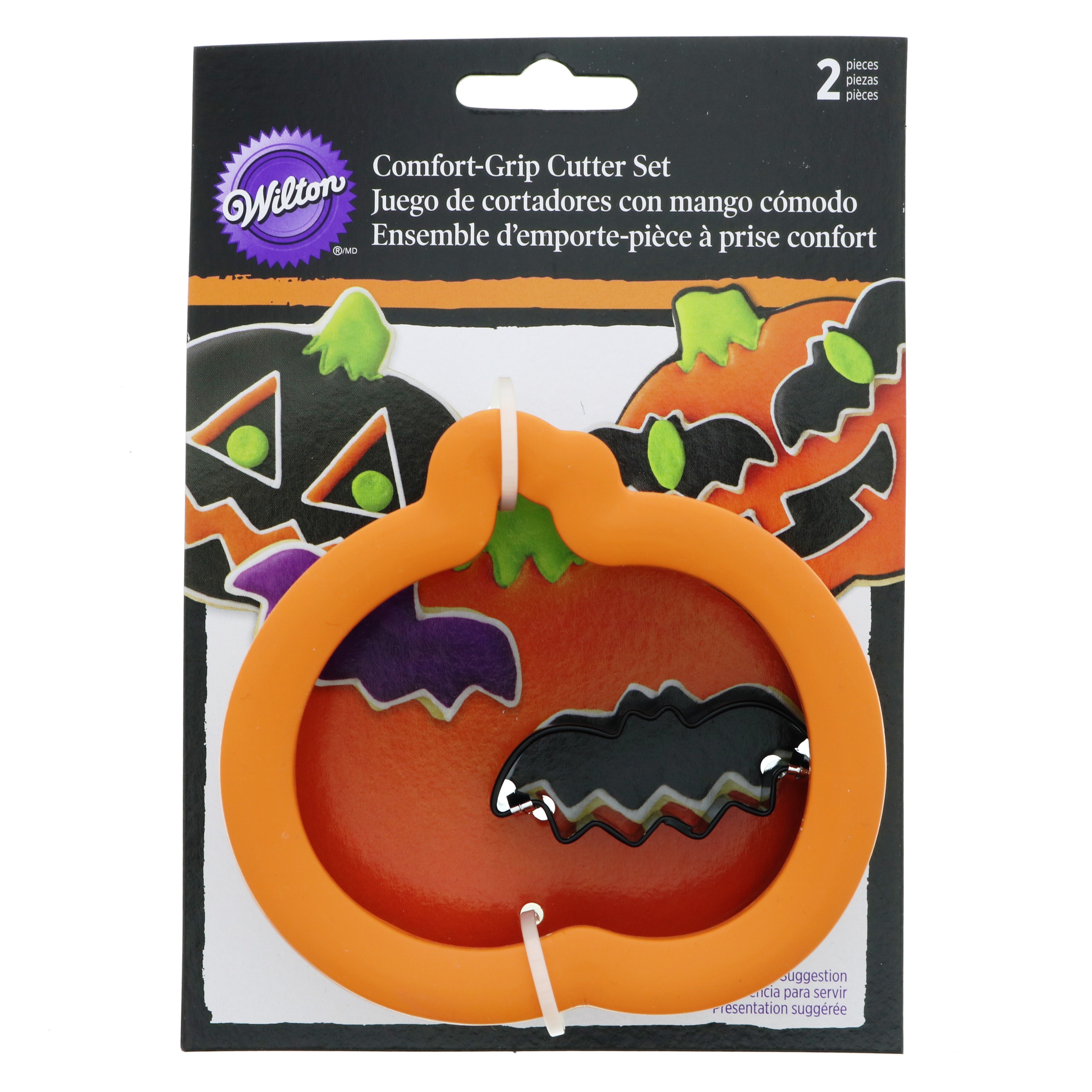 Wilton Pumpkin & Mini Bat Halloween Cookie Cutter Set Shop at HEB