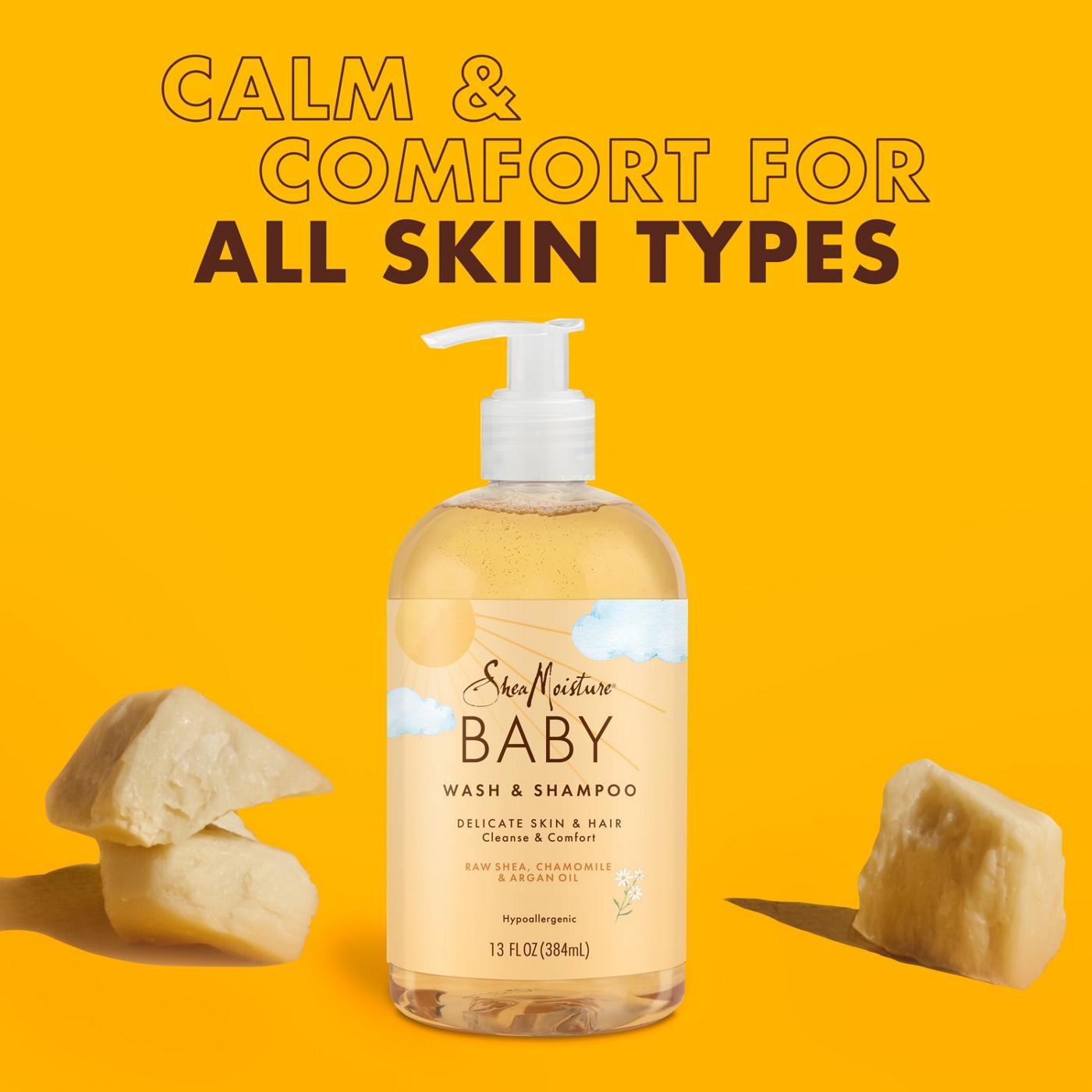 SheaMoisture Baby Wash + Shampoo - Raw Shea Chamomile & Argan Oil; image 4 of 7