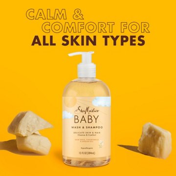 SheaMoisture Baby Wash + Shampoo - Raw Shea Chamomile & Argan Oil, 13 oz