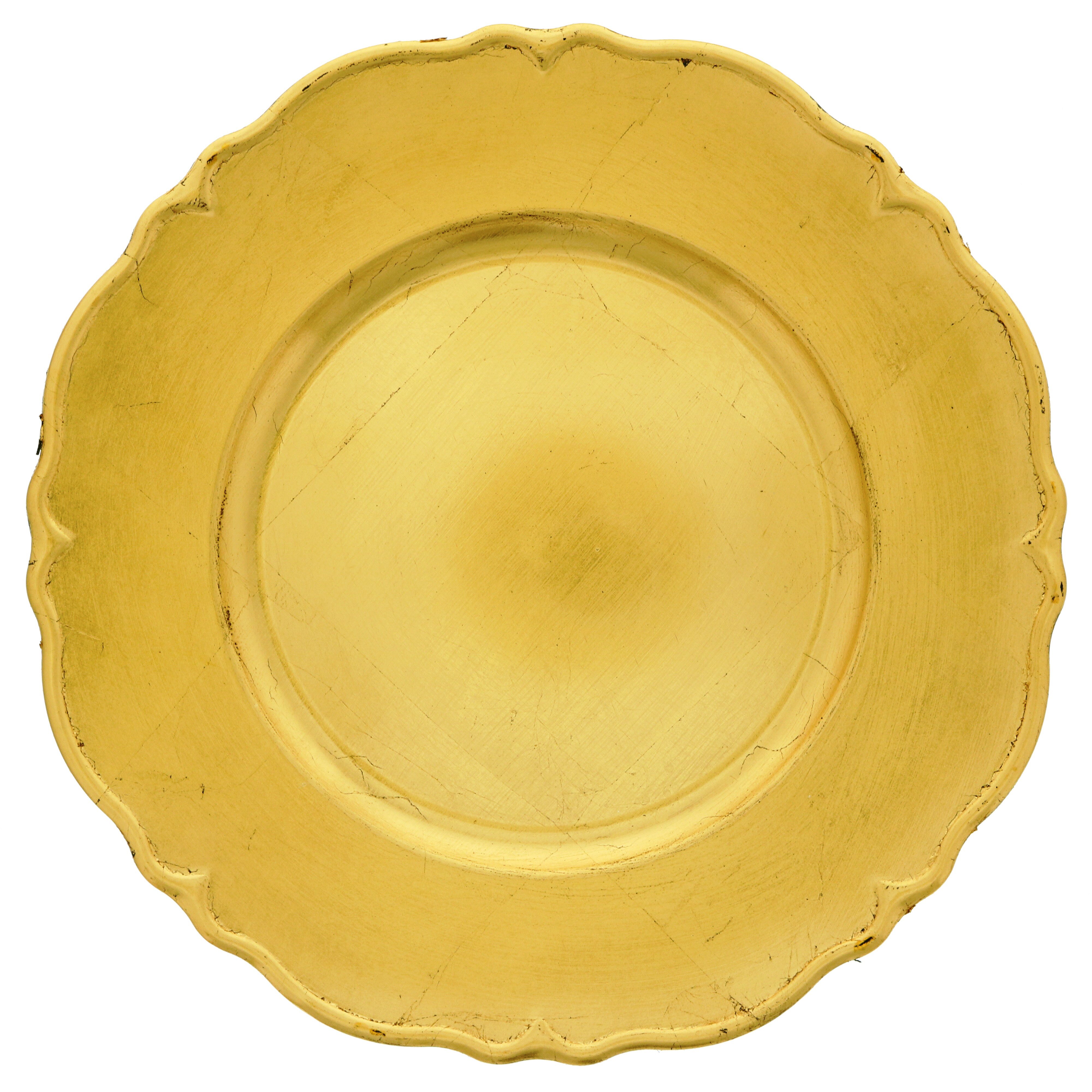 Dining Style Gold Fall Charger Plate Shop Plates at HEB