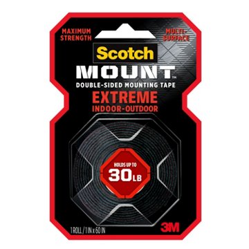 Scotch Extremely Strong Mounting Tape, 1" x 60"