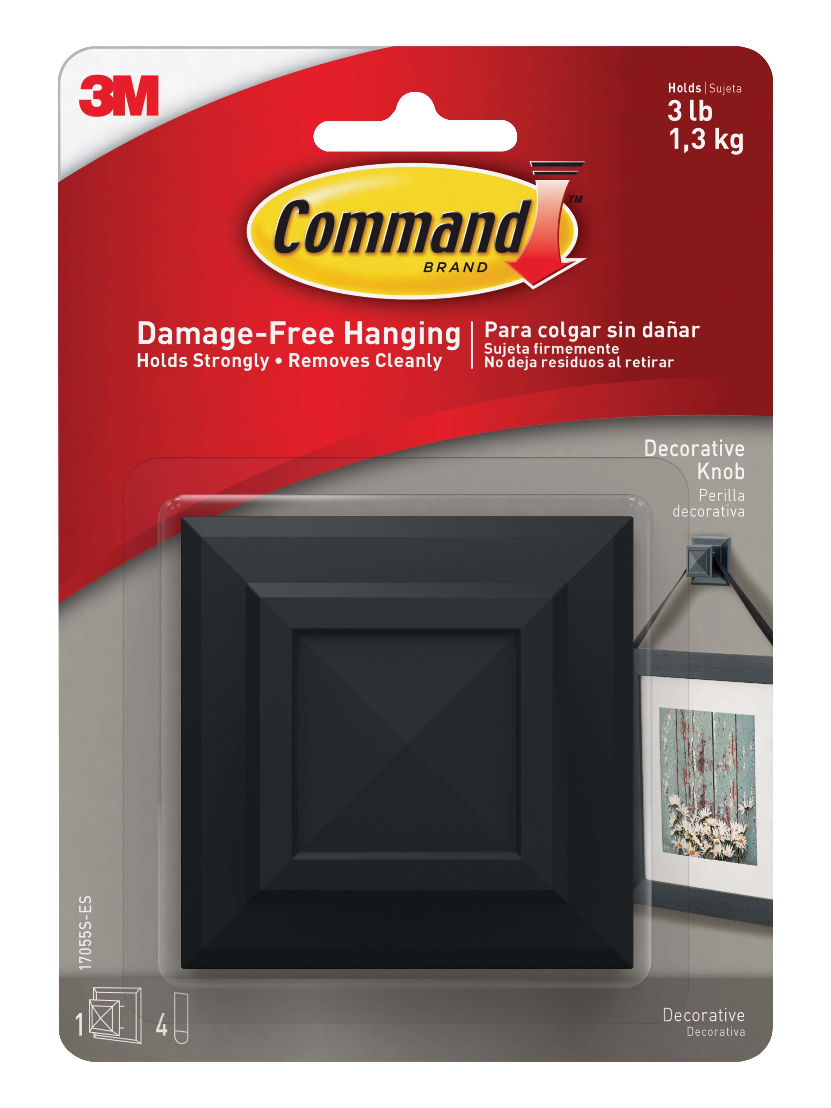 Command Picture Hanging Knob Square Shop Hooks & Picture Hangers at HEB