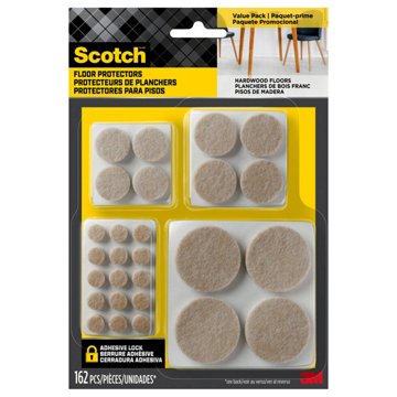 Scotch Beige Felt Pads Value Pack, 162 ct