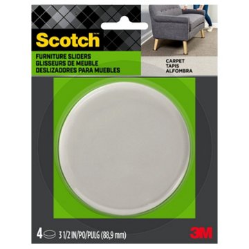 Scotch Furniture Carpet Sliders, 4 pk
