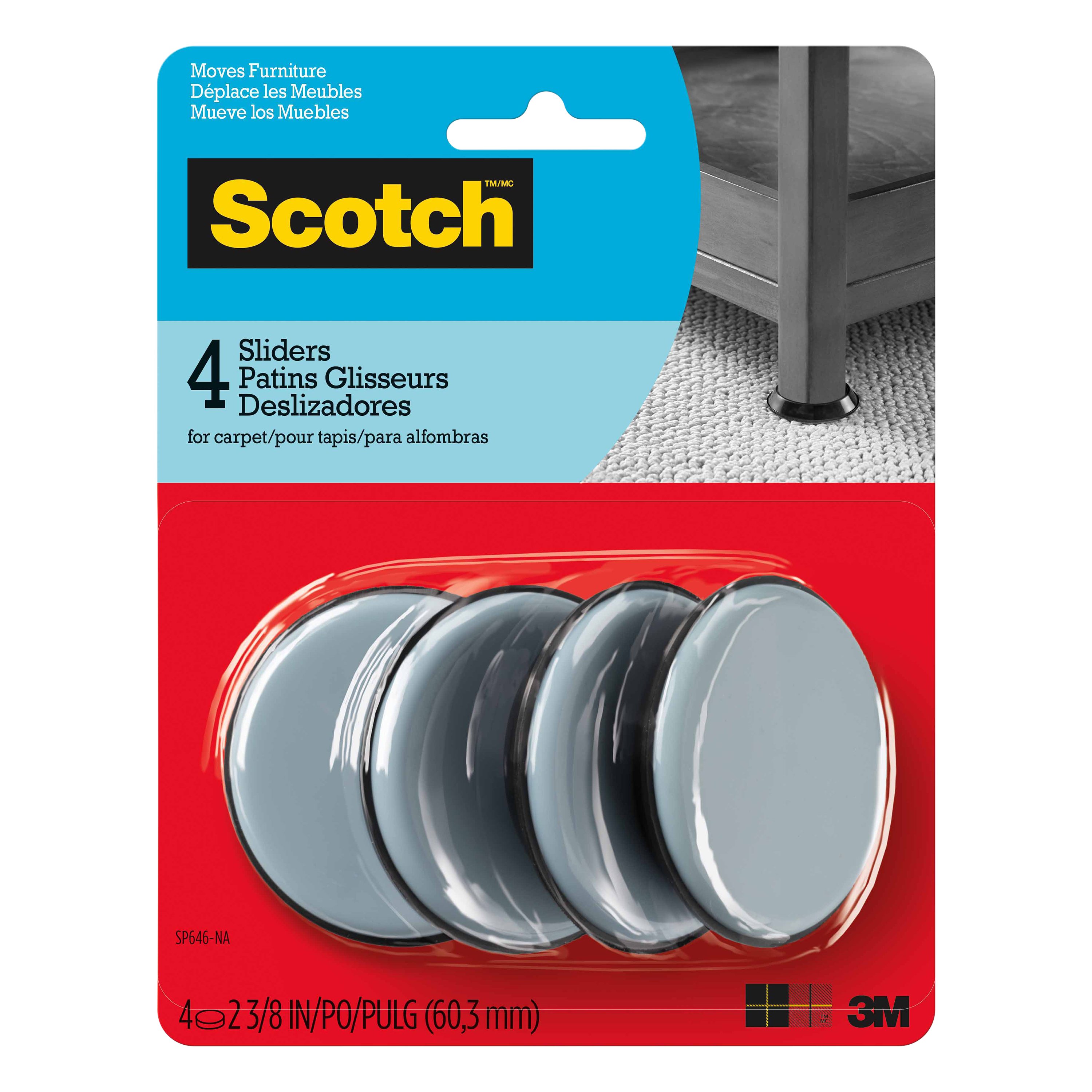 Scotch Reusable 2 3 In Furniture Sliders Shop Furniture Sliders At H E B