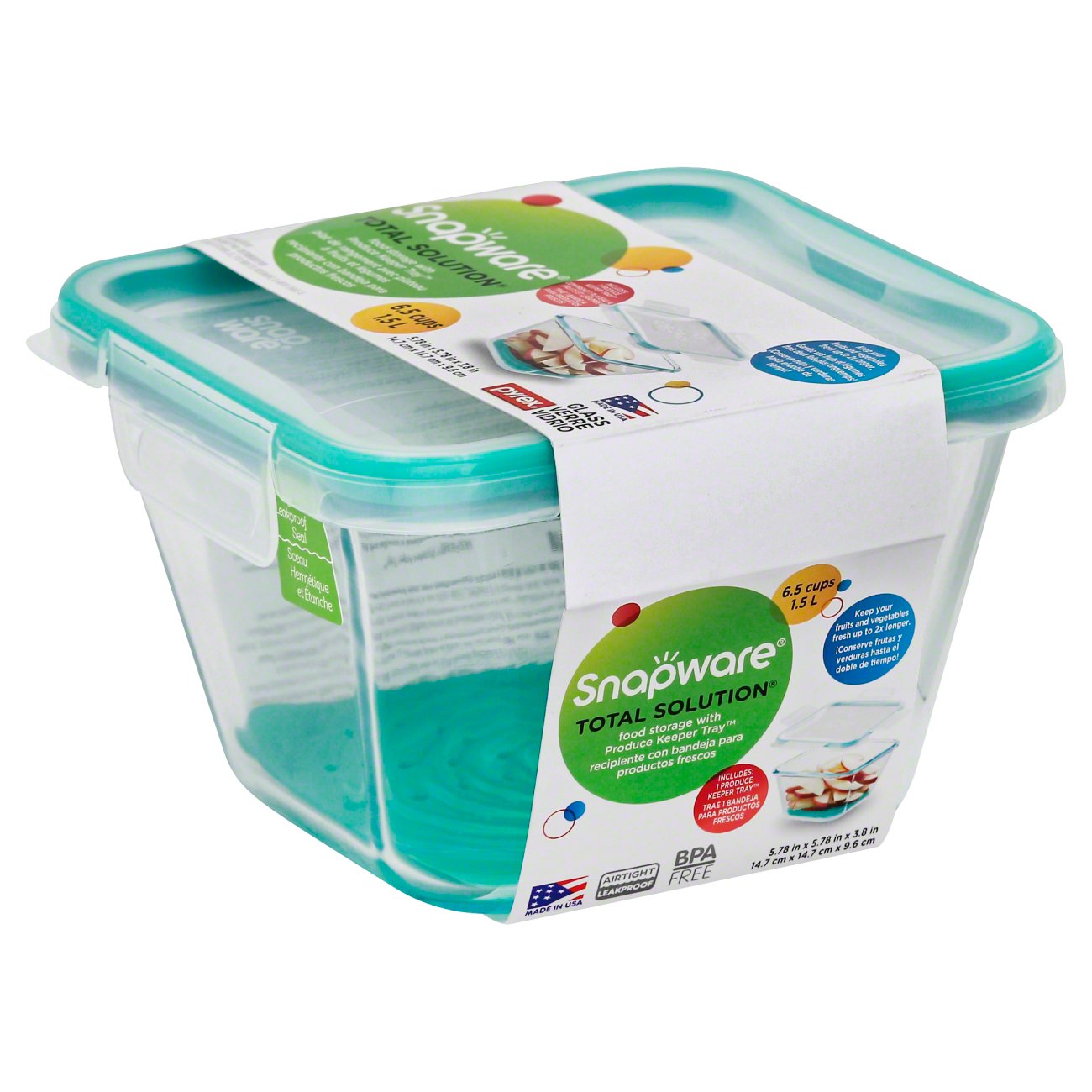 Snapware Total Solution Glass Square Produce Keeper Shop Kitchen