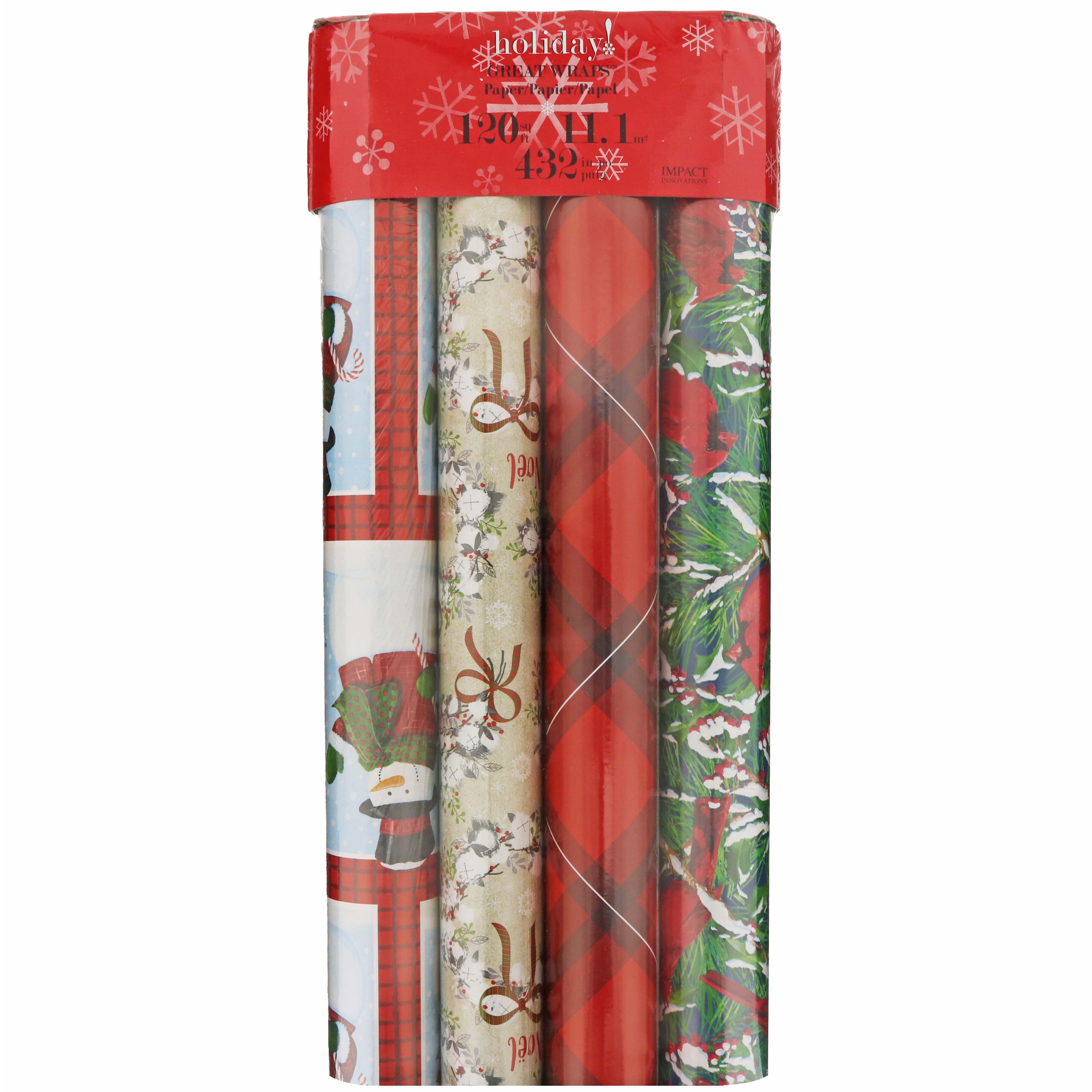 Impact Innovations 120 sq. ft. Multi 4 Roll Traditional Gift Wrap