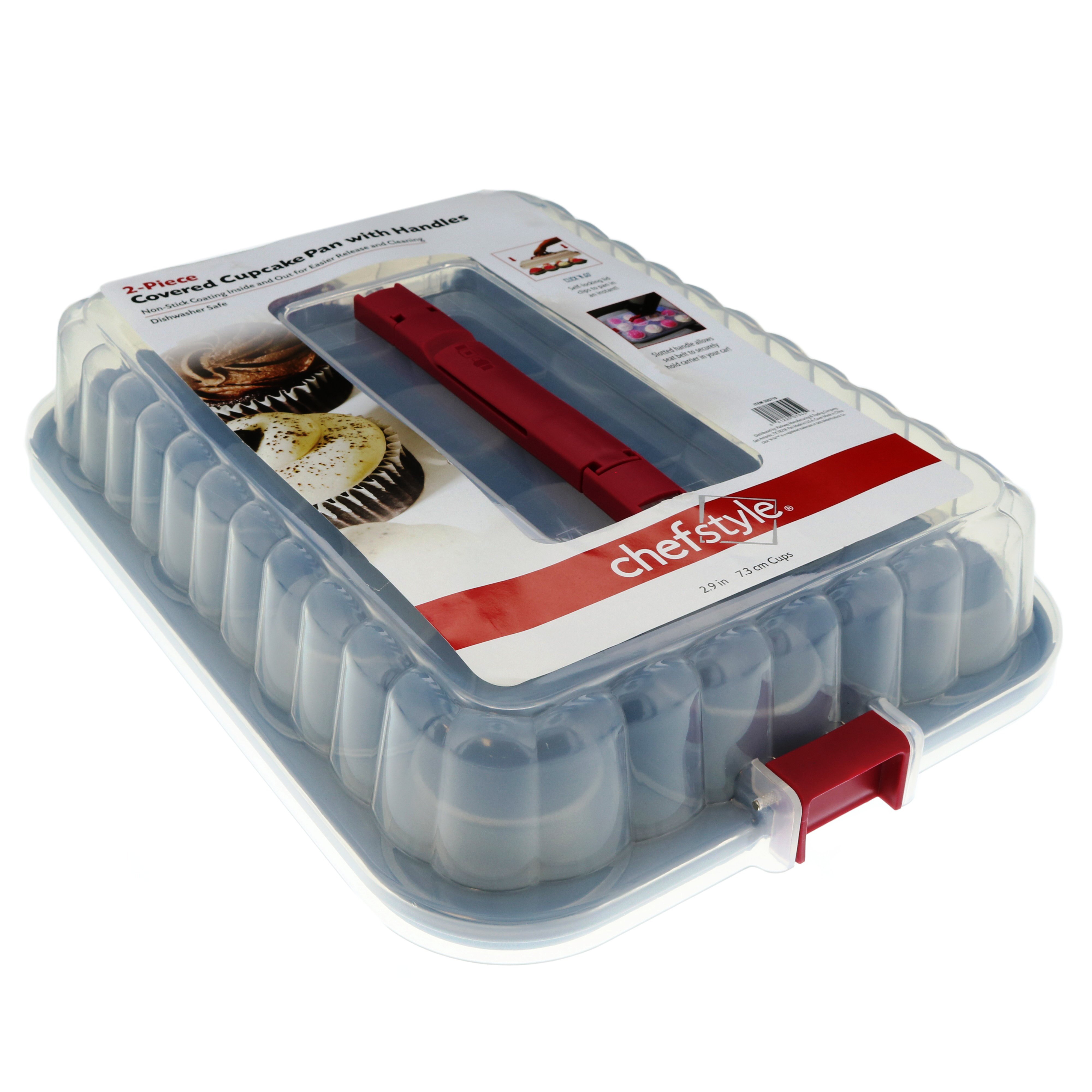 chefstyle Click 'N Go Covered Cupcake Pan with Handles Shop Bakeware