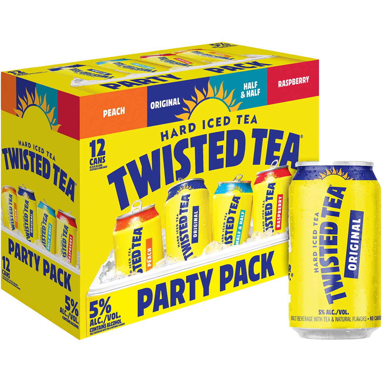 Twisted Tea Hard Iced Tea 12 oz Cans Party Pack Shop Malt Beverages