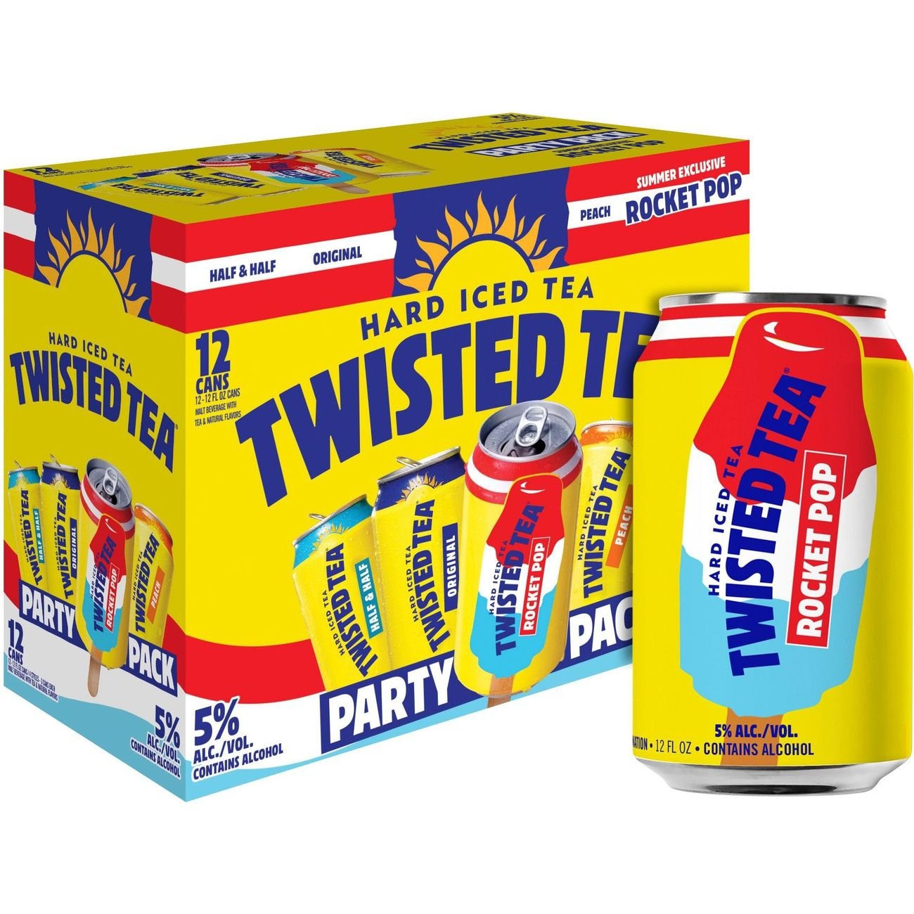 Twisted Tea Hard Iced Tea, Half & Half - 12 pack, 12 fl oz cans