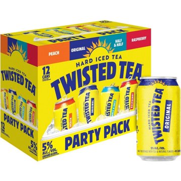 Twisted Tea Hard Iced Tea Party Pack Variety 12 pk Cans, 12 oz