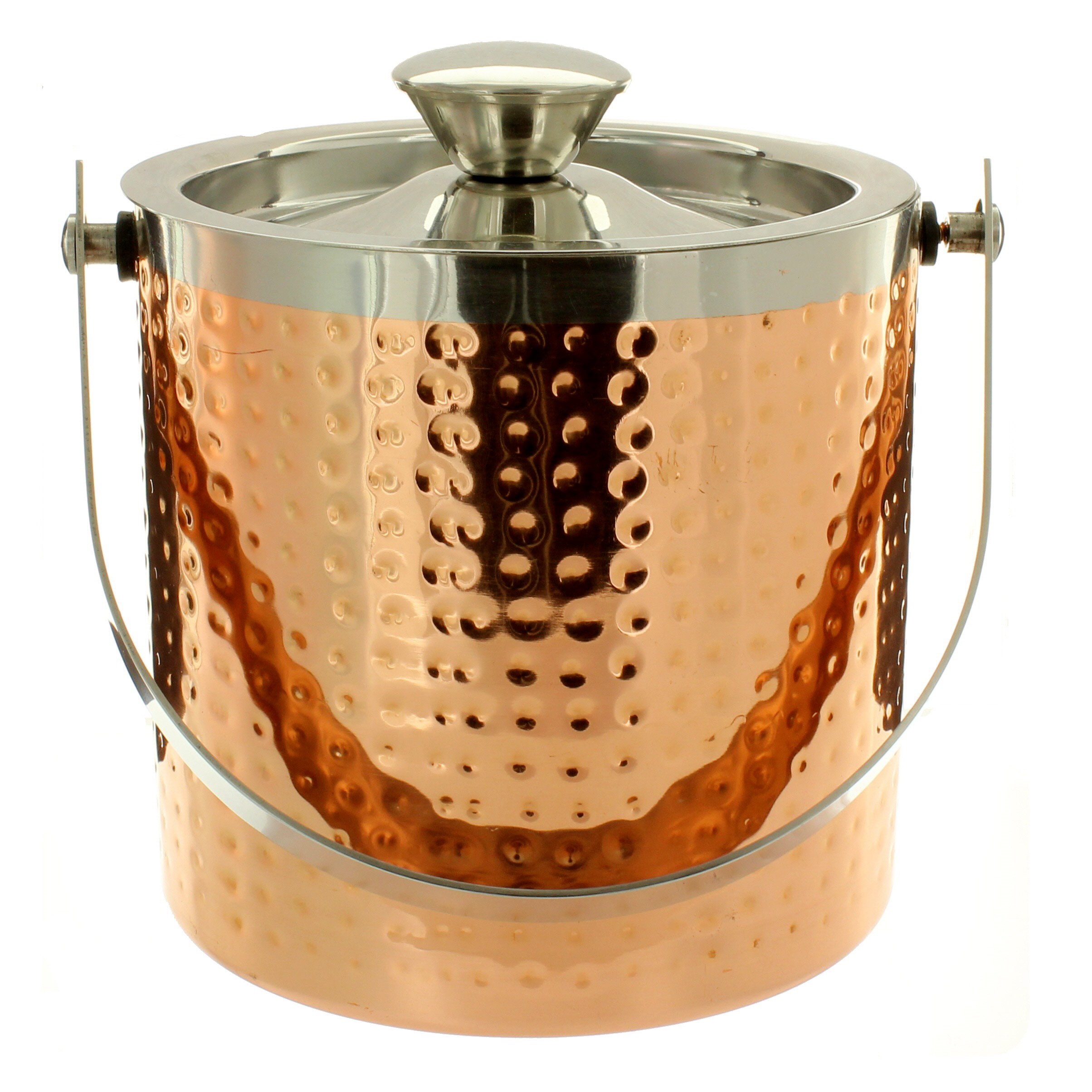 Worldinox Double Wall Hammered Copper Ice Bucket - Shop Bar Tools at H-E-B