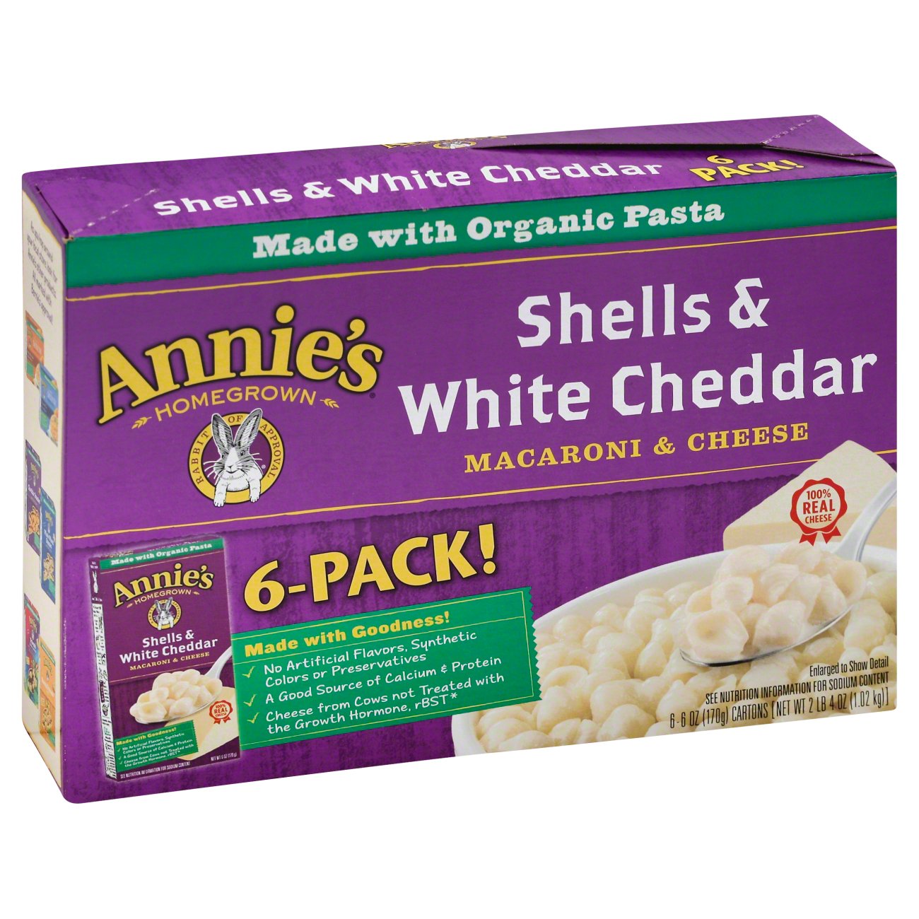 Annie's Homegrown Macaroni Shells & White Cheddar Shop Pantry Meals
