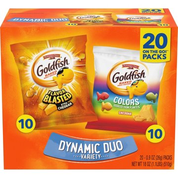 Goldfish Baked Cheddar Crackers Variety Pack - Xtra Cheddar & Colors