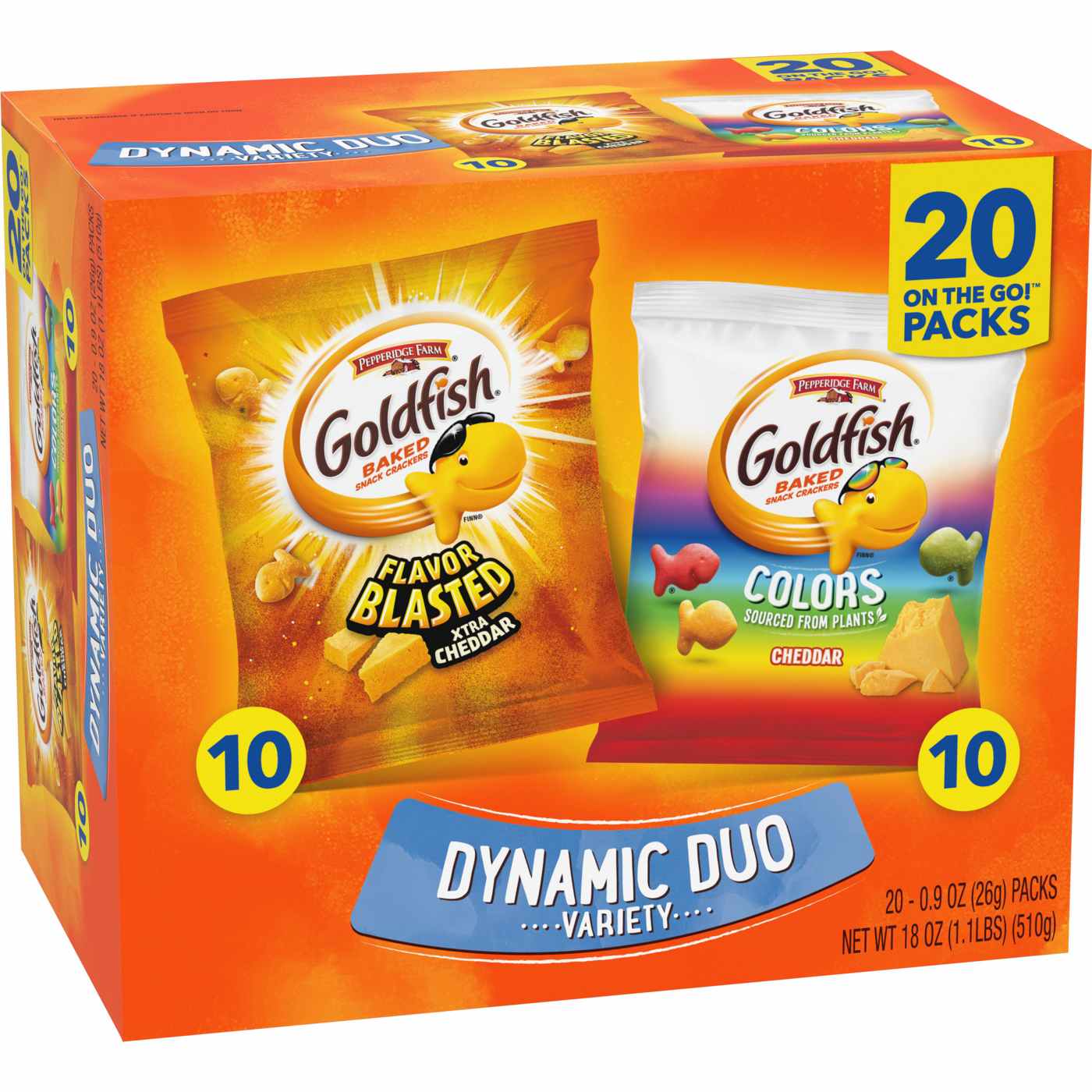 Goldfish Colors Cheddar & Xtra Cheddar Crackers; image 5 of 10