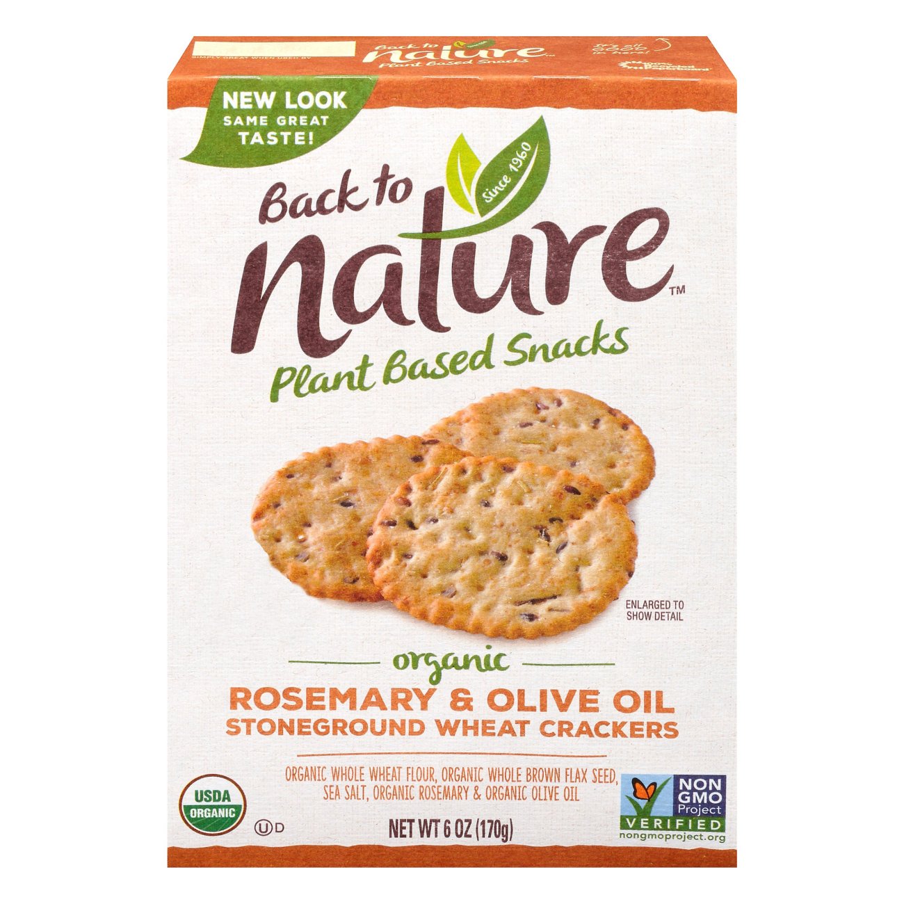 Back To Nature Organic Rosemary Olive Oil Stoneground Wheat Crackers Shop Crackers Breadsticks At H E B
