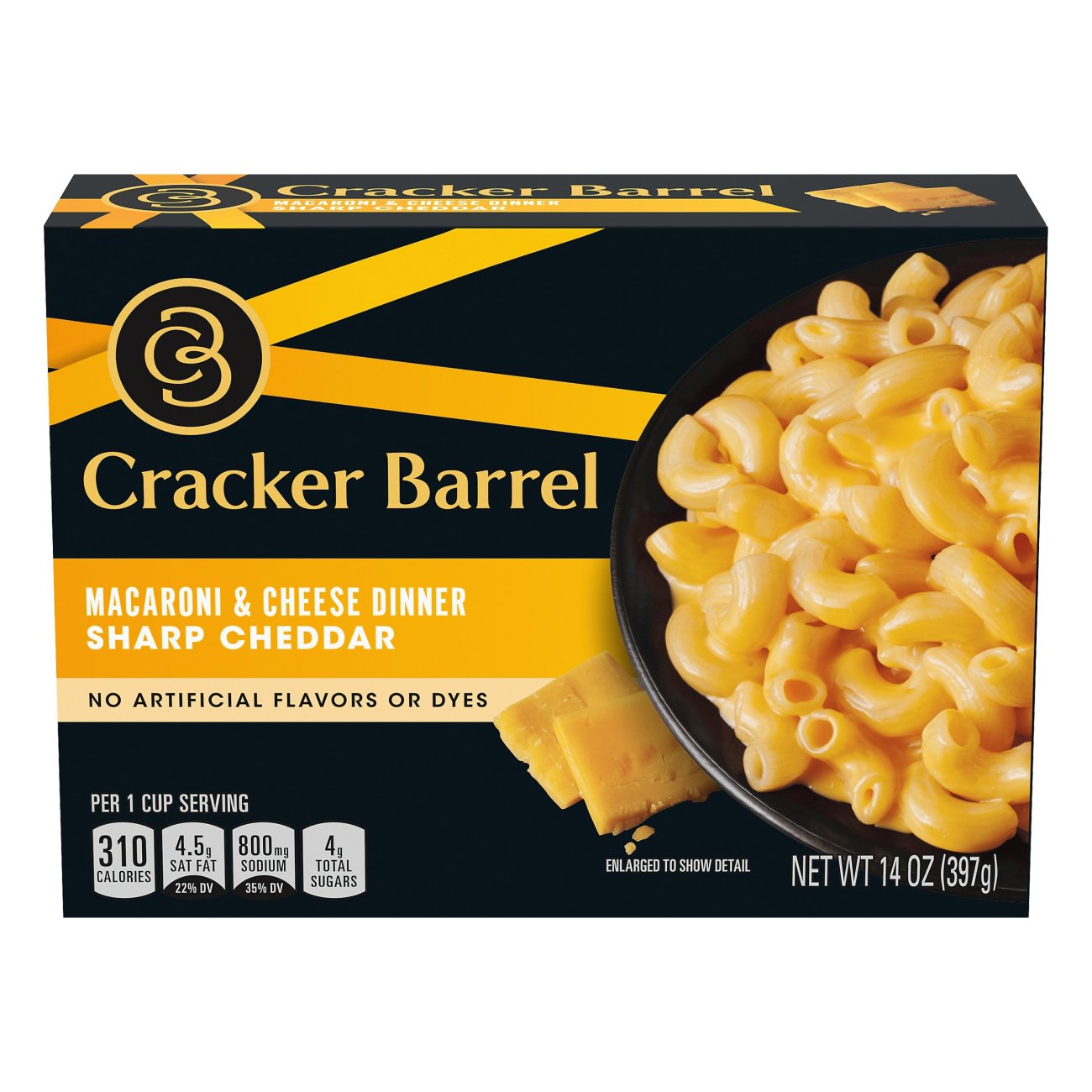 Cracker Barrel Sharp Cheddar Macaroni Cheese Dinner Shop Pantry Meals At H E B