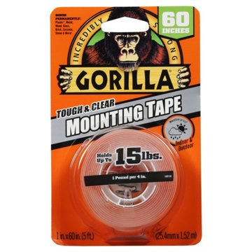 Gorilla Tough & Clear Mounting Tape, 60"