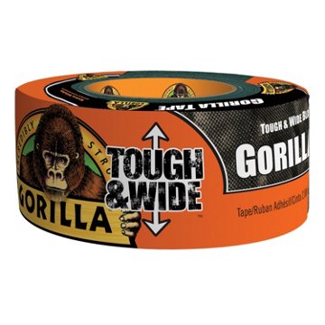 Gorilla Black Tough & Wide Tape, 25 yd